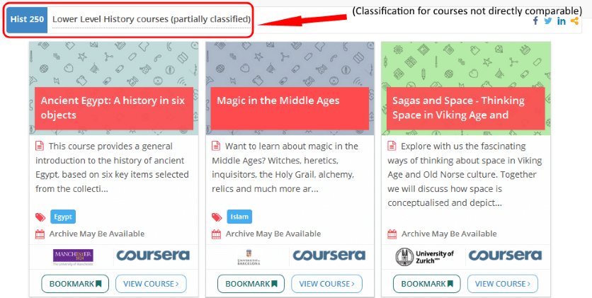 CourseBuffet new classification example