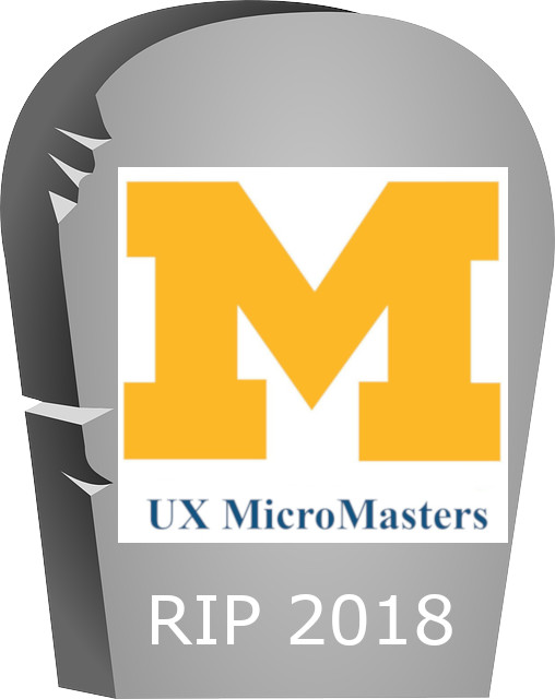 University of Michigan UX Micromasters tombstone